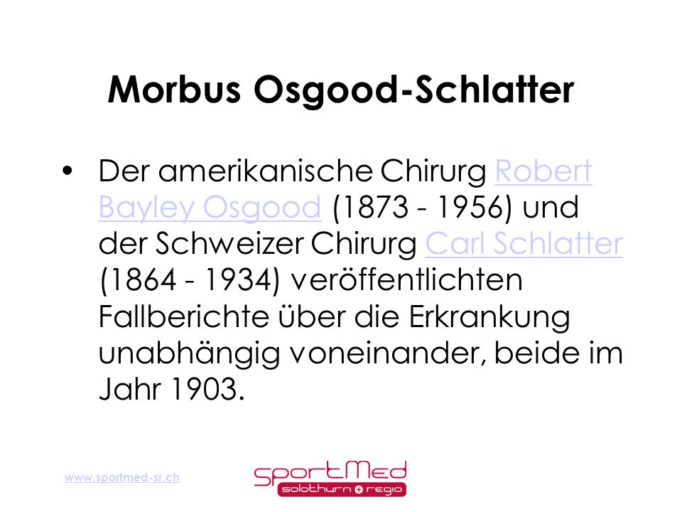 Morbus Osgood-Schlatter