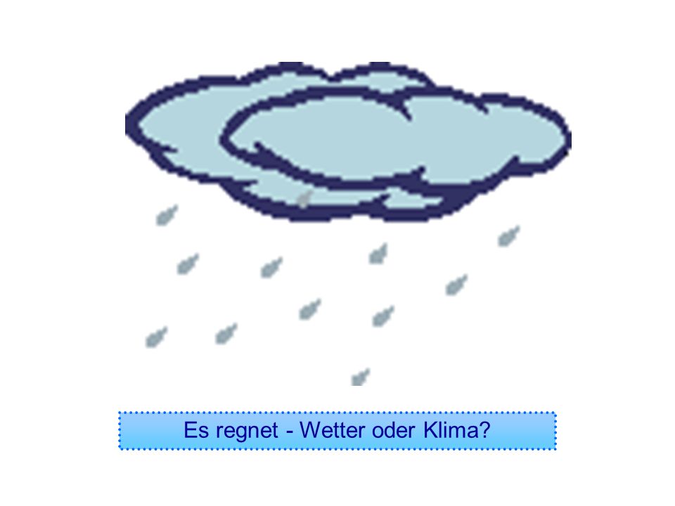 Es regnet - Wetter oder Klima