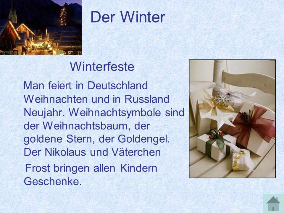 Der Winter Winterfeste