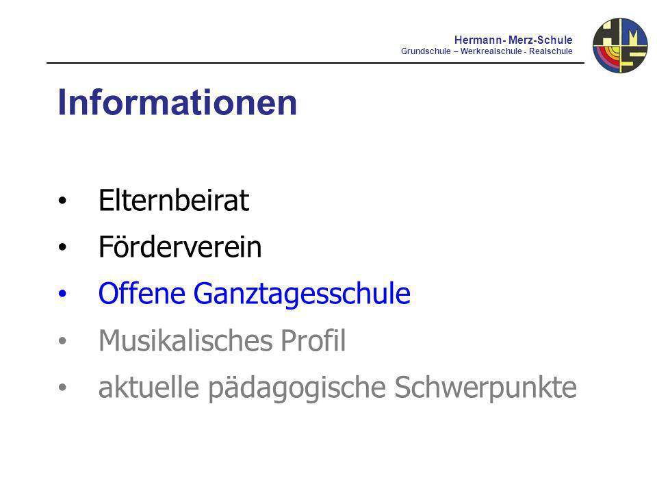 Informationen Elternbeirat Förderverein Offene Ganztagesschule