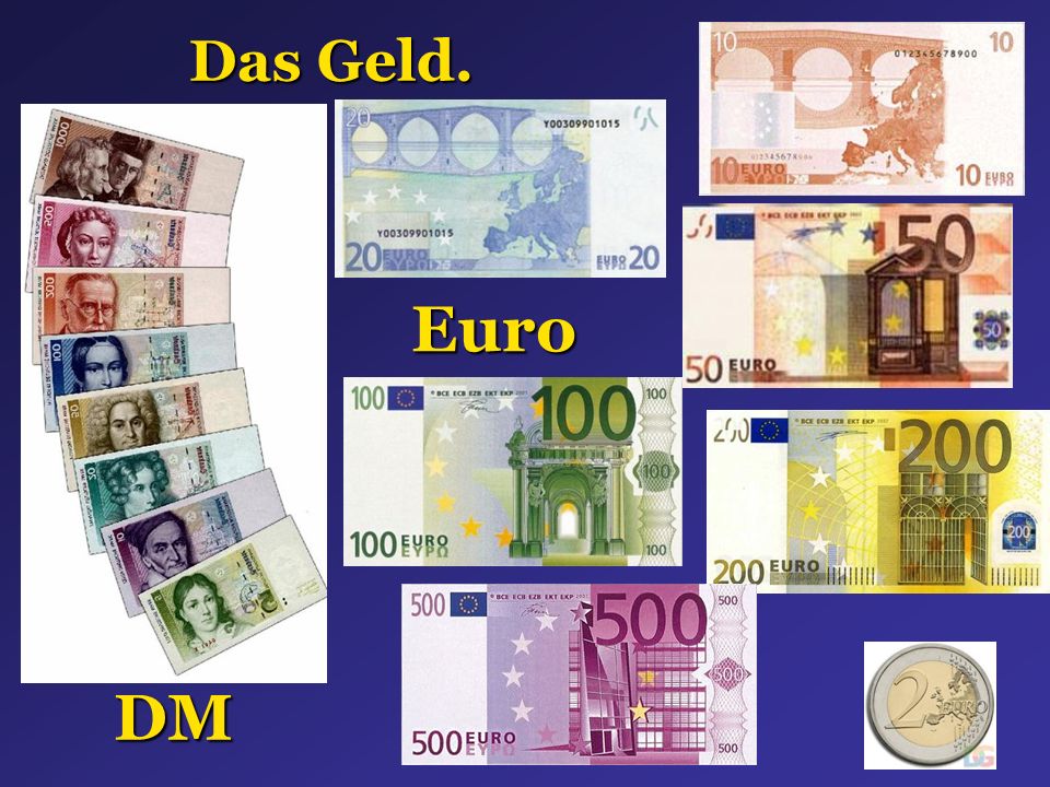 Das Geld. Euro DM