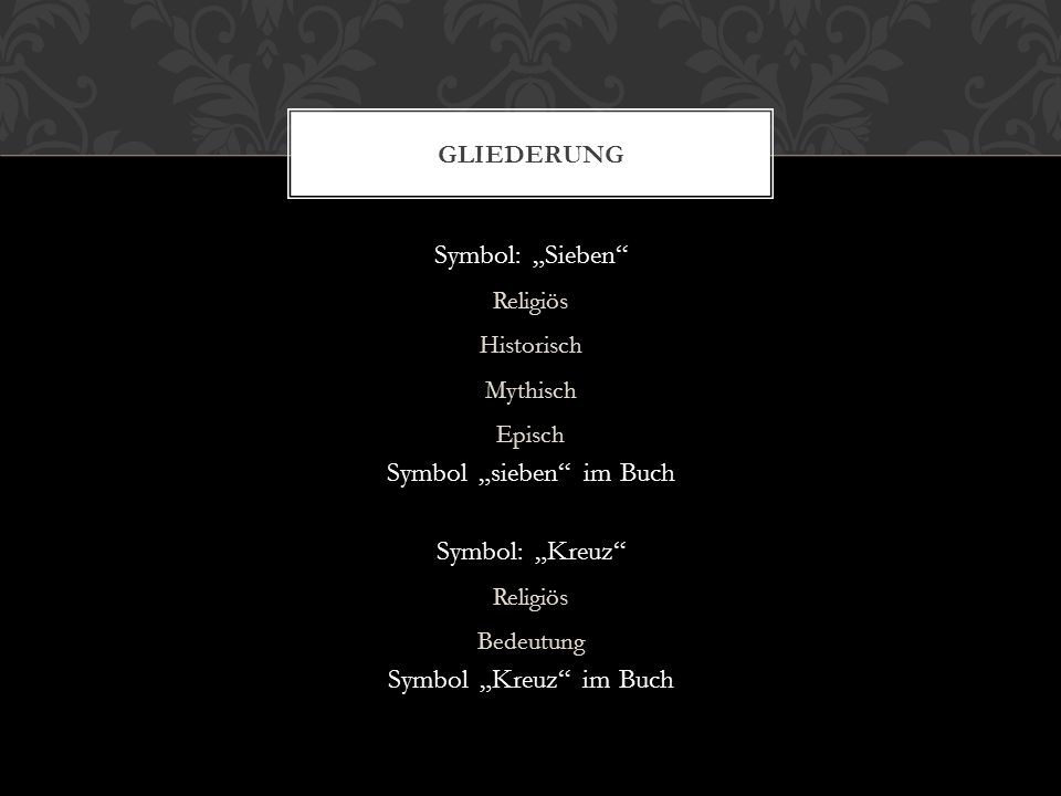 Symbol „sieben im Buch