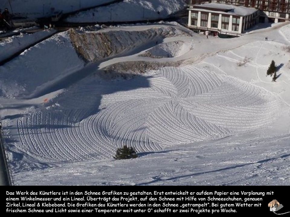 Das Werk des Künstlers ist in den Schnee Grafiken zu gestalten