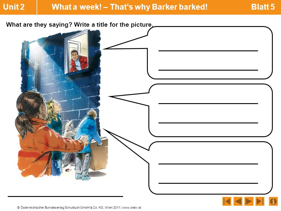 Unit 2 What a week! – That’s why Barker barked! Blatt 5