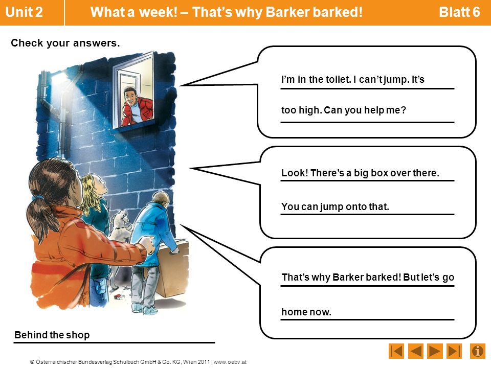 Unit 2 What a week! – That’s why Barker barked! Blatt 6