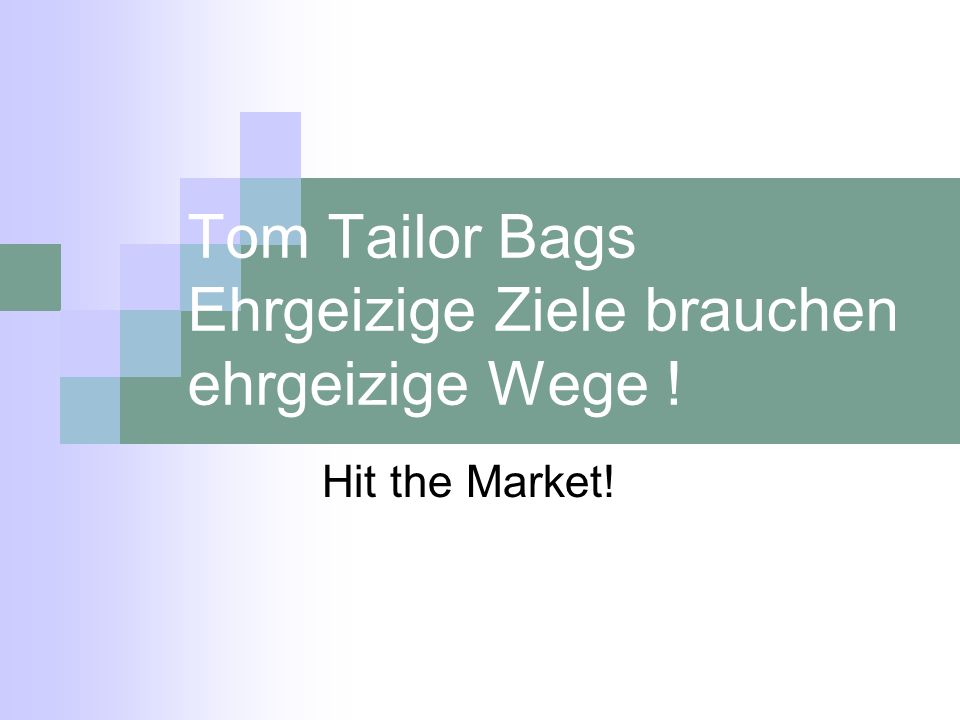 Tom Tailor Bags Ehrgeizige Ziele brauchen ehrgeizige Wege !