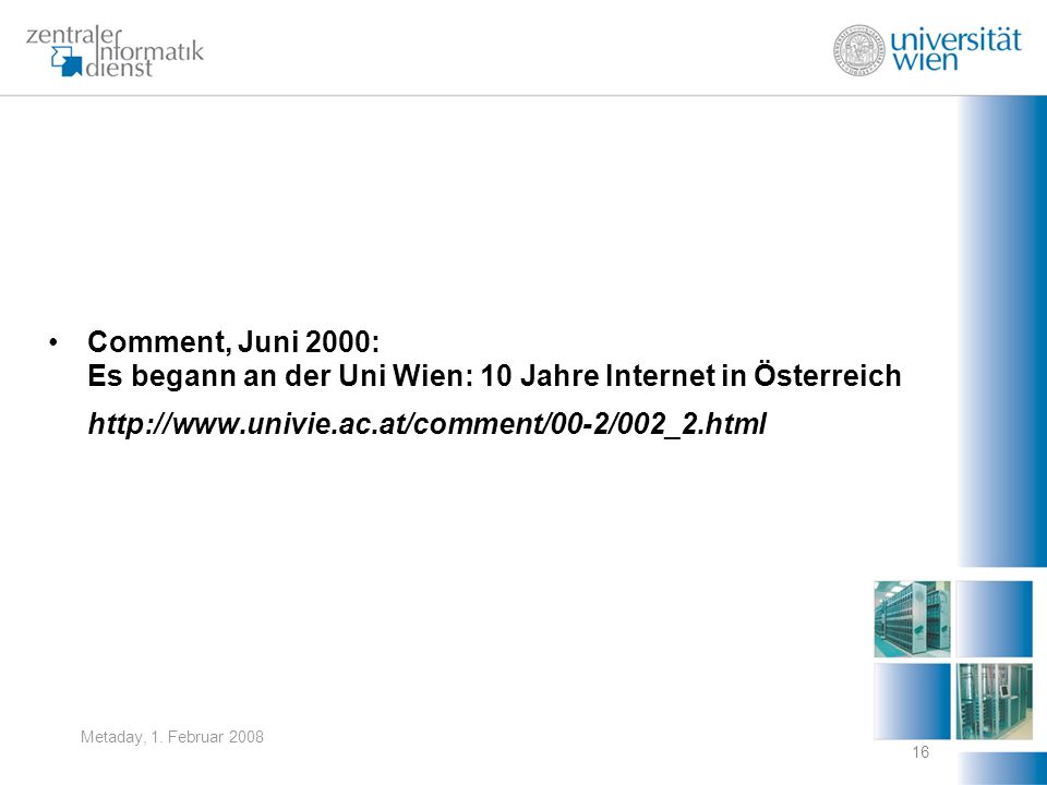 Es begann an der Uni Wien: 10 Jahre Internet in Österreich