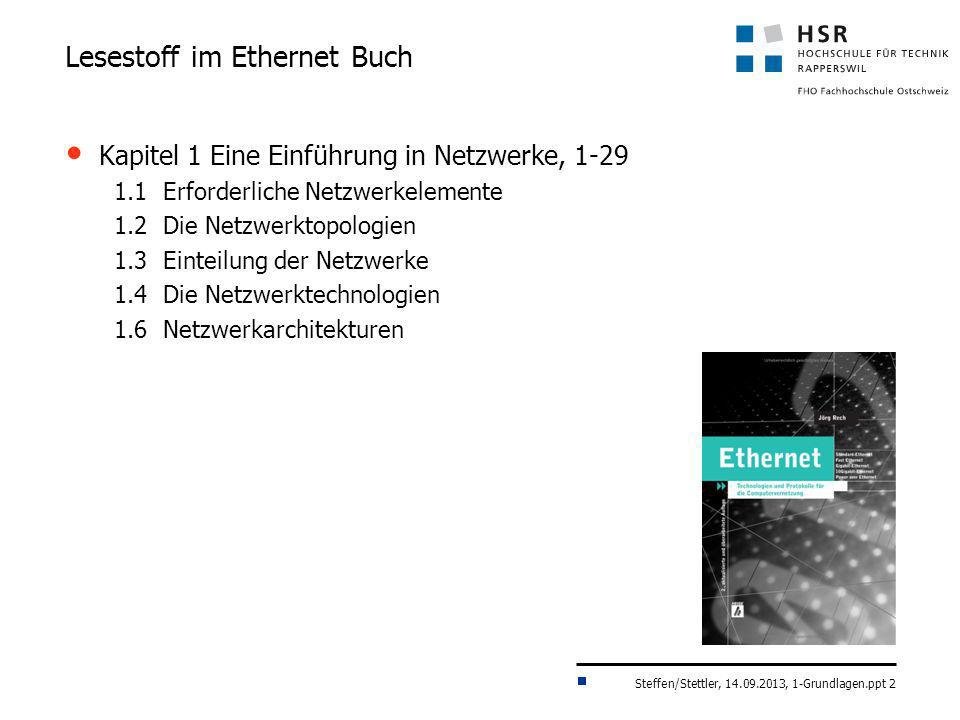 Lesestoff im Ethernet Buch