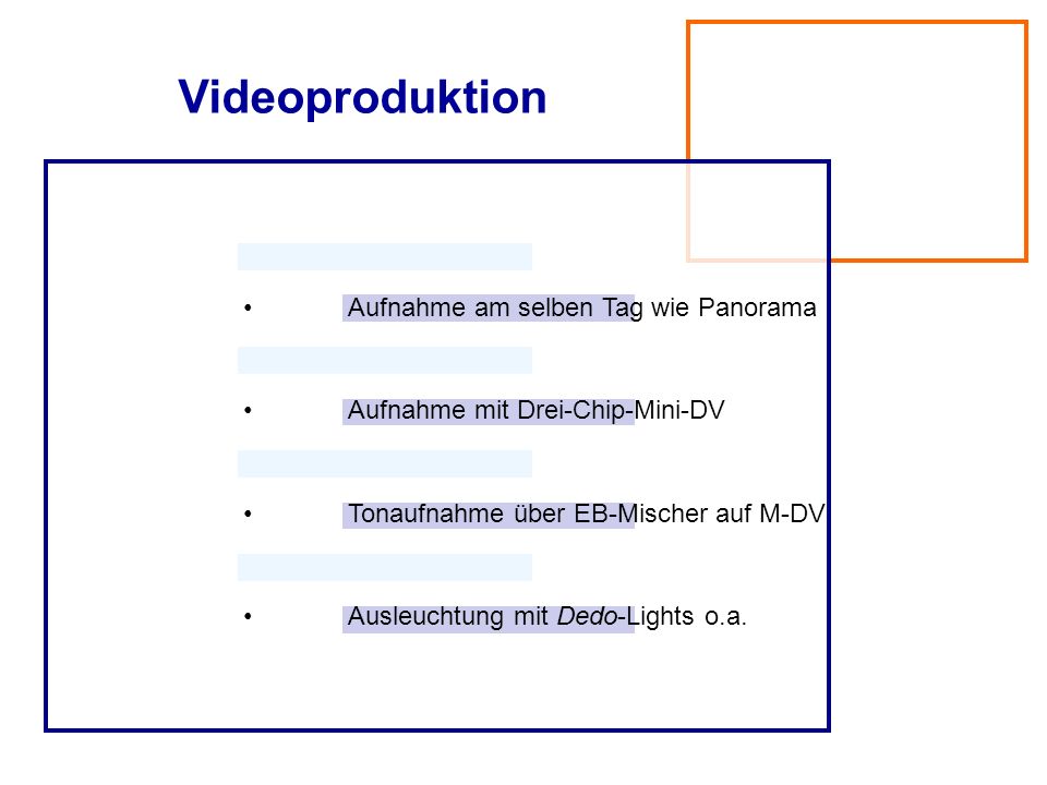 Videoproduktion • Aufnahme am selben Tag wie Panorama