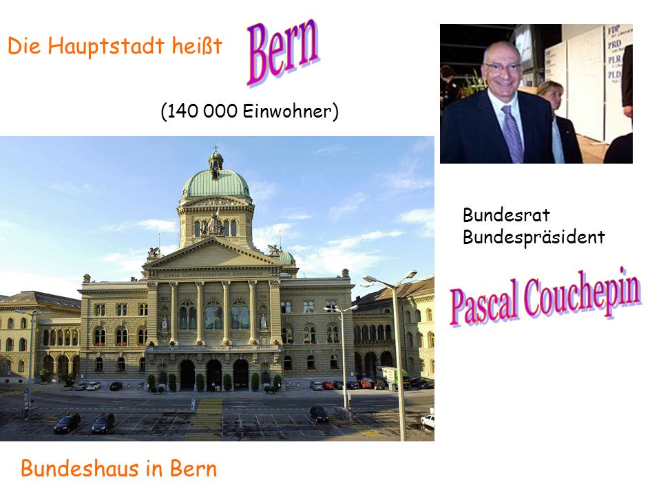 Bern Pascal Couchepin Die Hauptstadt heißt Bundeshaus in Bern