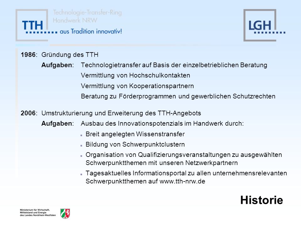 Historie 1986: Gründung des TTH