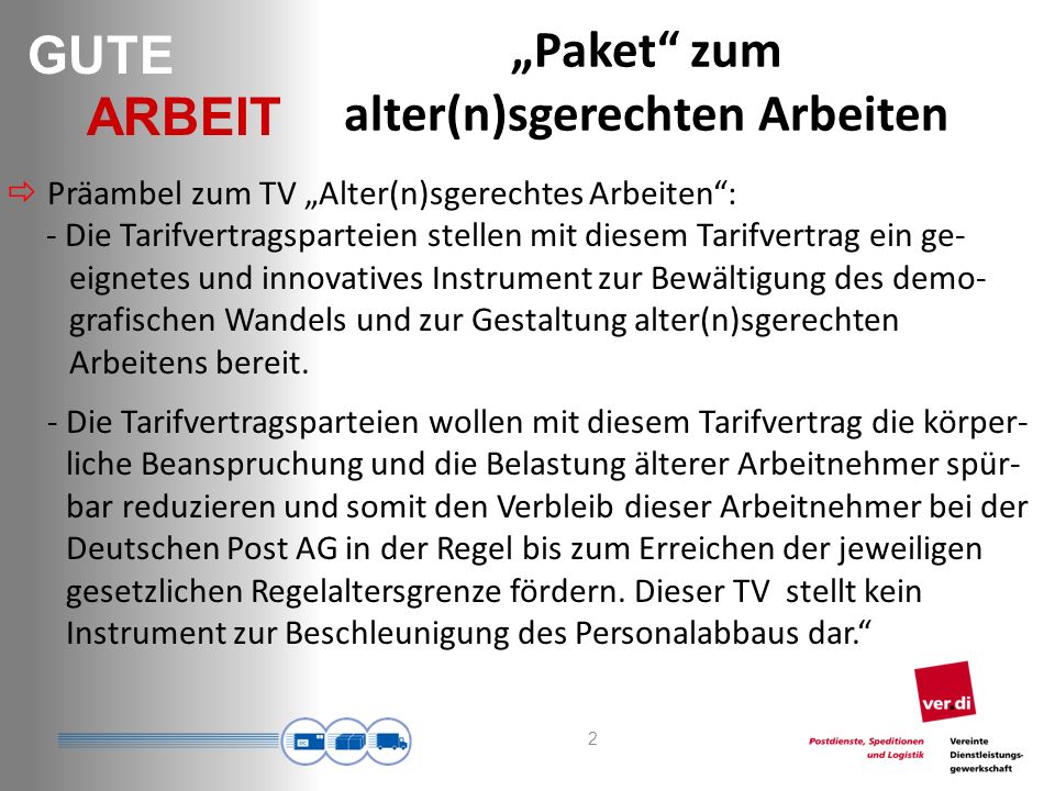 „Paket zum alter(n)sgerechten Arbeiten
