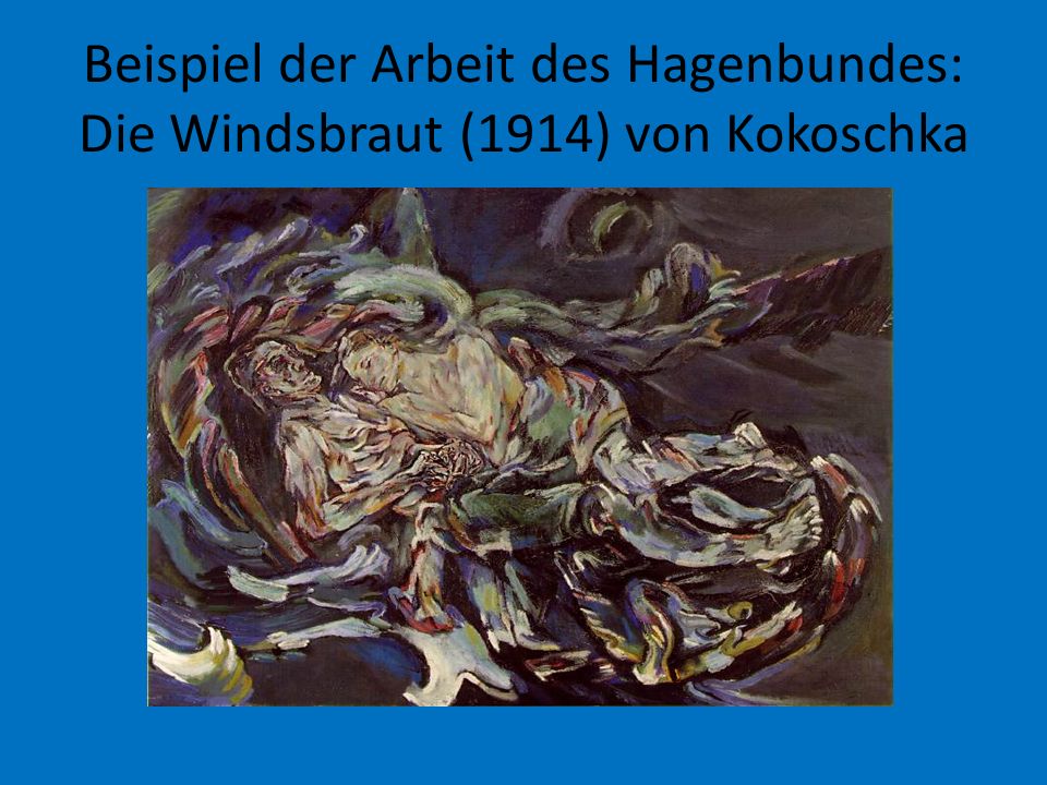 Beispiel der Arbeit des Hagenbundes: Die Windsbraut (1914) von Kokoschka