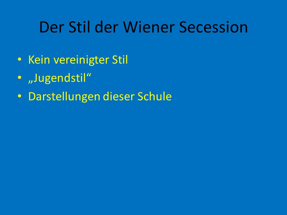 Der Stil der Wiener Secession