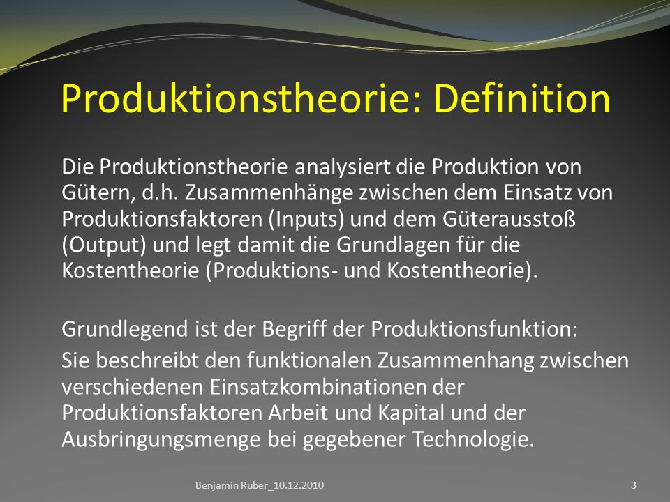 Produktionstheorie Und Produktionsfunktion Ppt Video - 