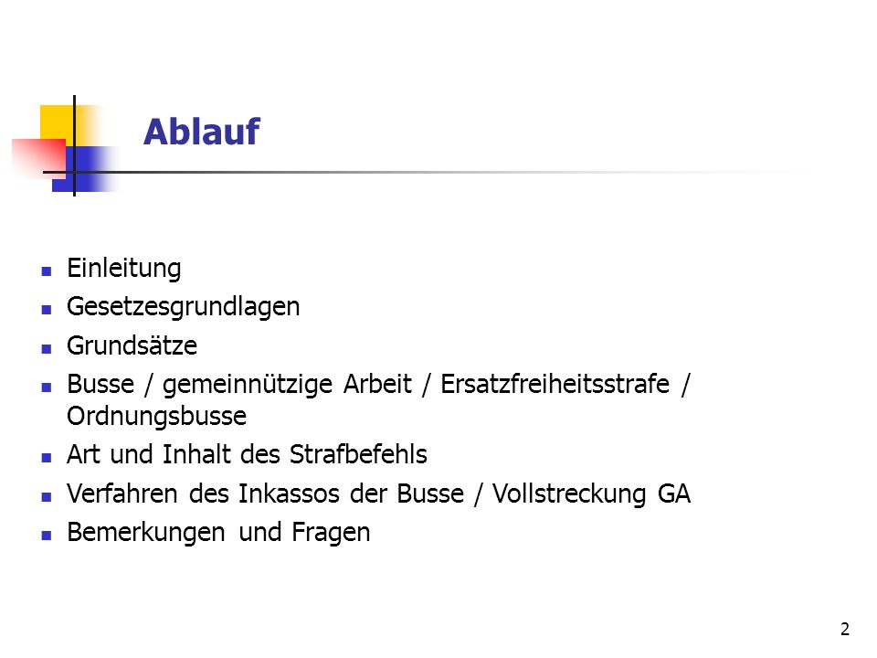 Ablauf Einleitung Gesetzesgrundlagen Grundsätze