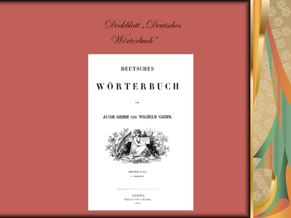 Deckblatt „Deutsches Wörterbuch