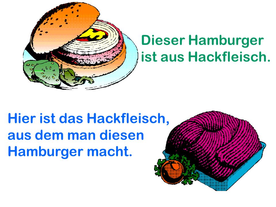 Dieser Hamburger ist aus Hackfleisch.