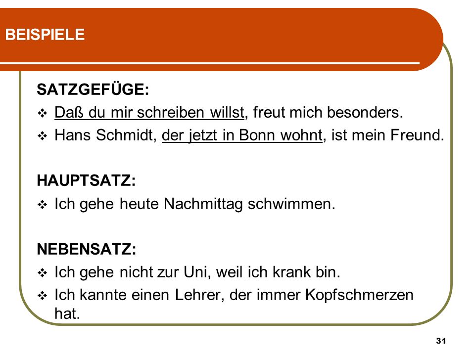 Weil Satze