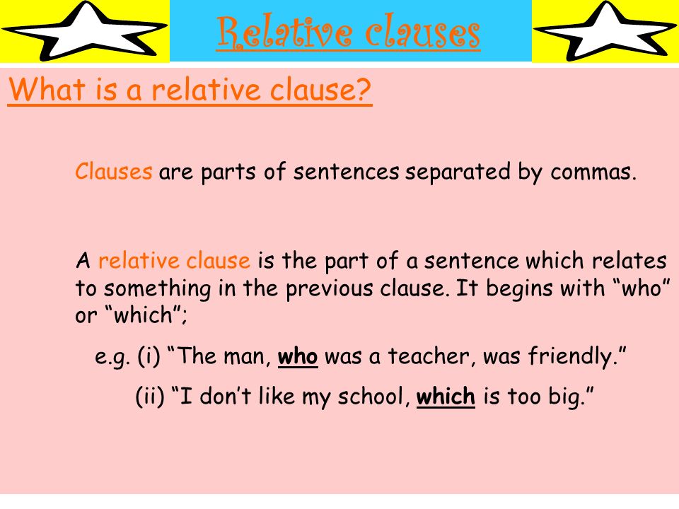 Relative clauses What is a relative clause