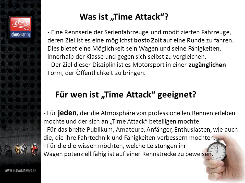 Für wen ist „Time Attack geeignet