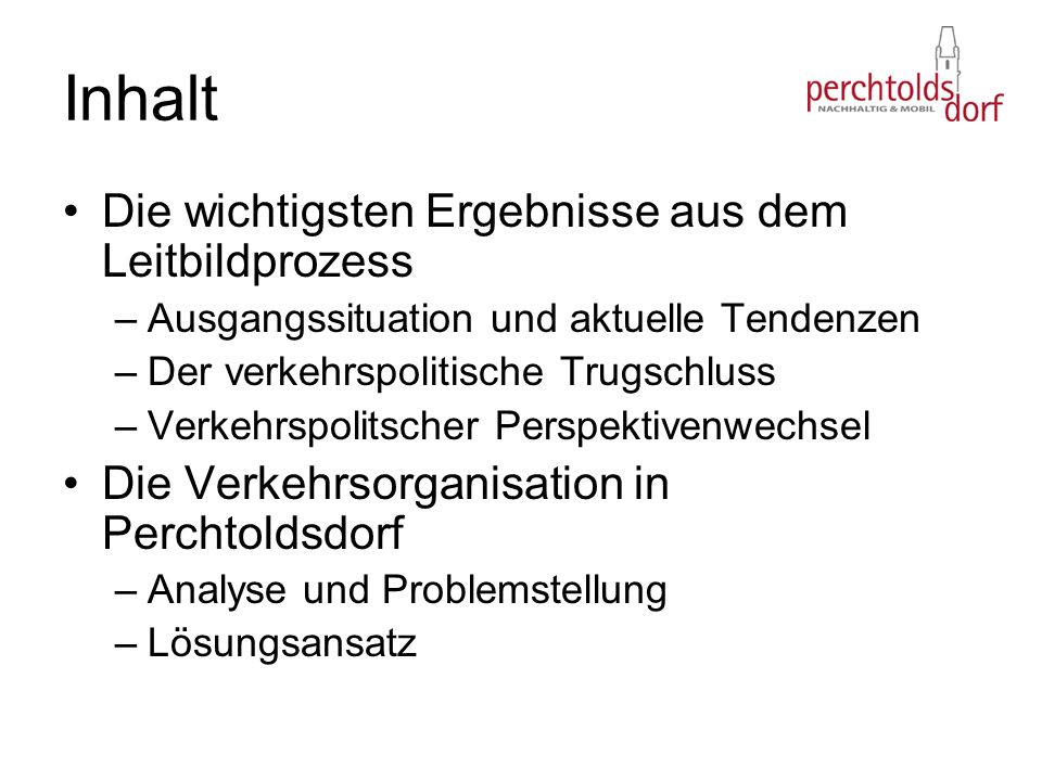 Inhalt Die wichtigsten Ergebnisse aus dem Leitbildprozess