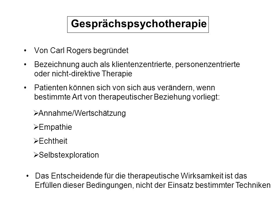 Gesprächspsychotherapie