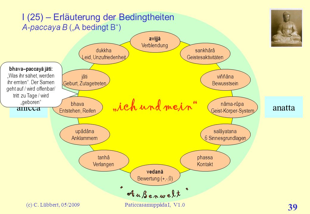 I (25) – Erläuterung der Bedingtheiten A-paccaya B („A bedingt B )