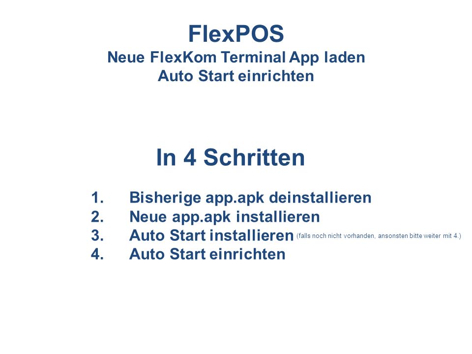 Neue FlexKom Terminal App laden