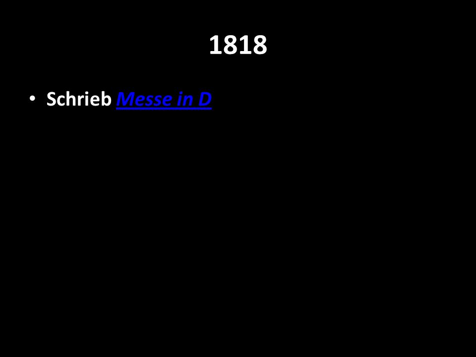 1818 Schrieb Messe in D