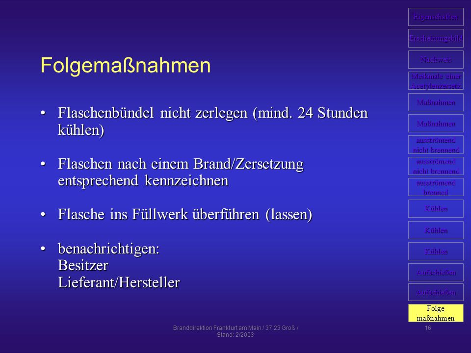 Branddirektion Frankfurt am Main / Groß / Stand: 2/2003