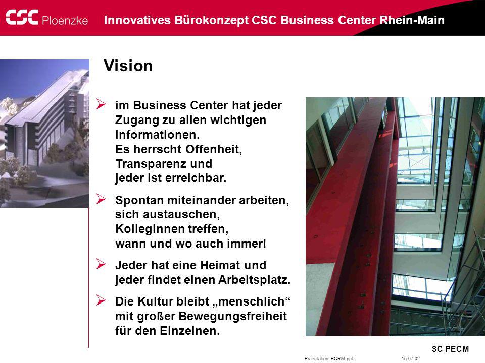 Vision im Business Center hat jeder Zugang zu allen wichtigen Informationen. Es herrscht Offenheit, Transparenz und jeder ist erreichbar.