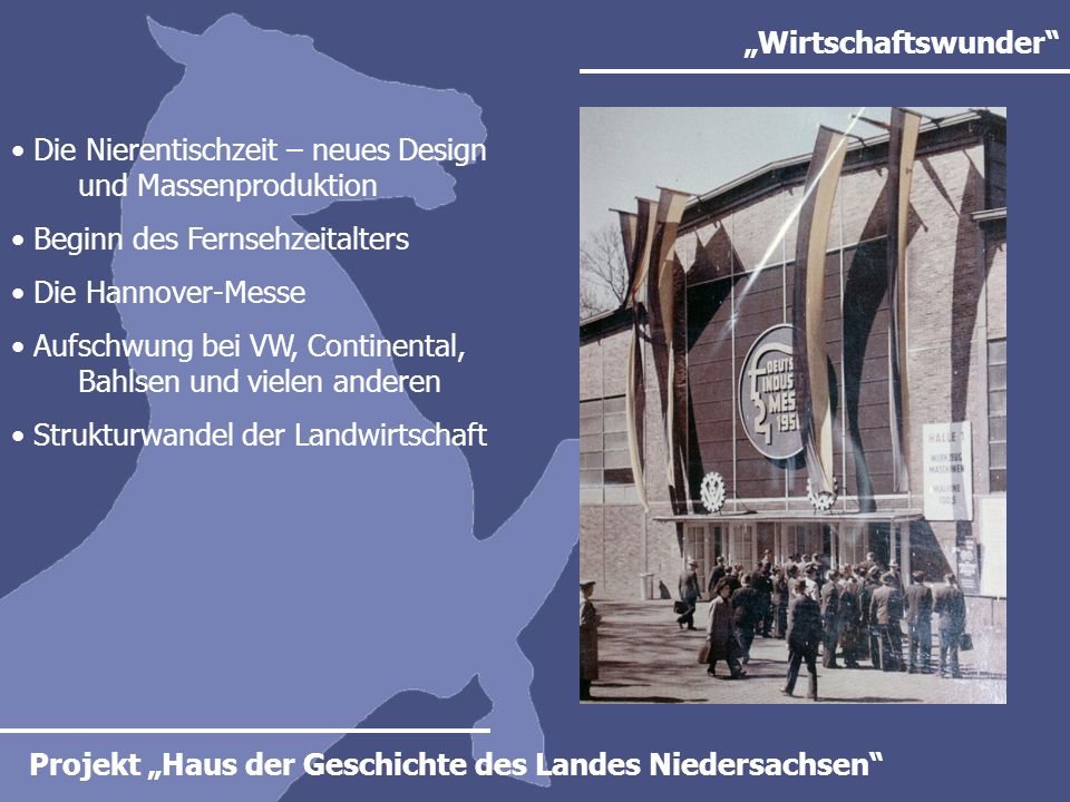 „Wirtschaftswunder Die Nierentischzeit – neues Design und Massenproduktion. Beginn des Fernsehzeitalters.