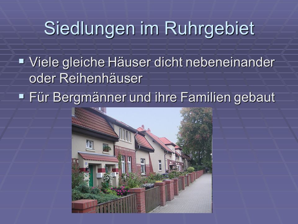 Siedlungen im Ruhrgebiet