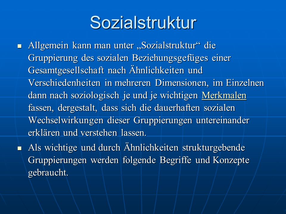 Sozialstruktur