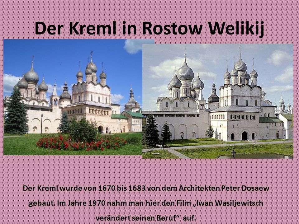 Der Kreml in Rostow Welikij