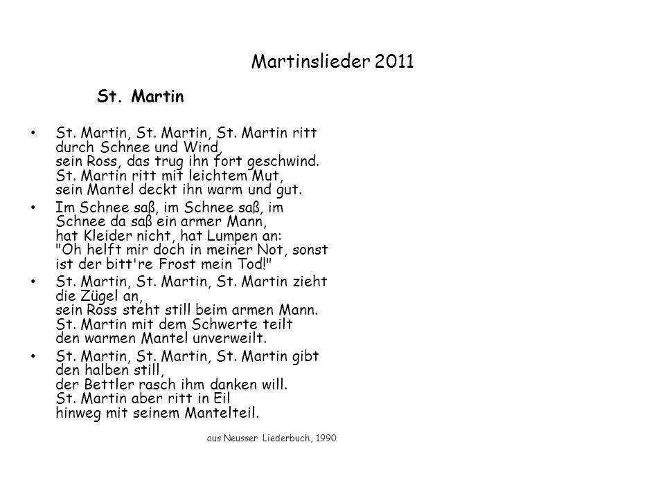 Martinslieder 2011 St. Martin.