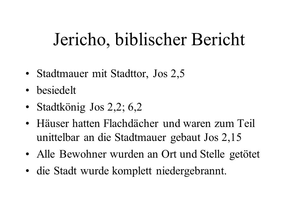 Jericho, biblischer Bericht