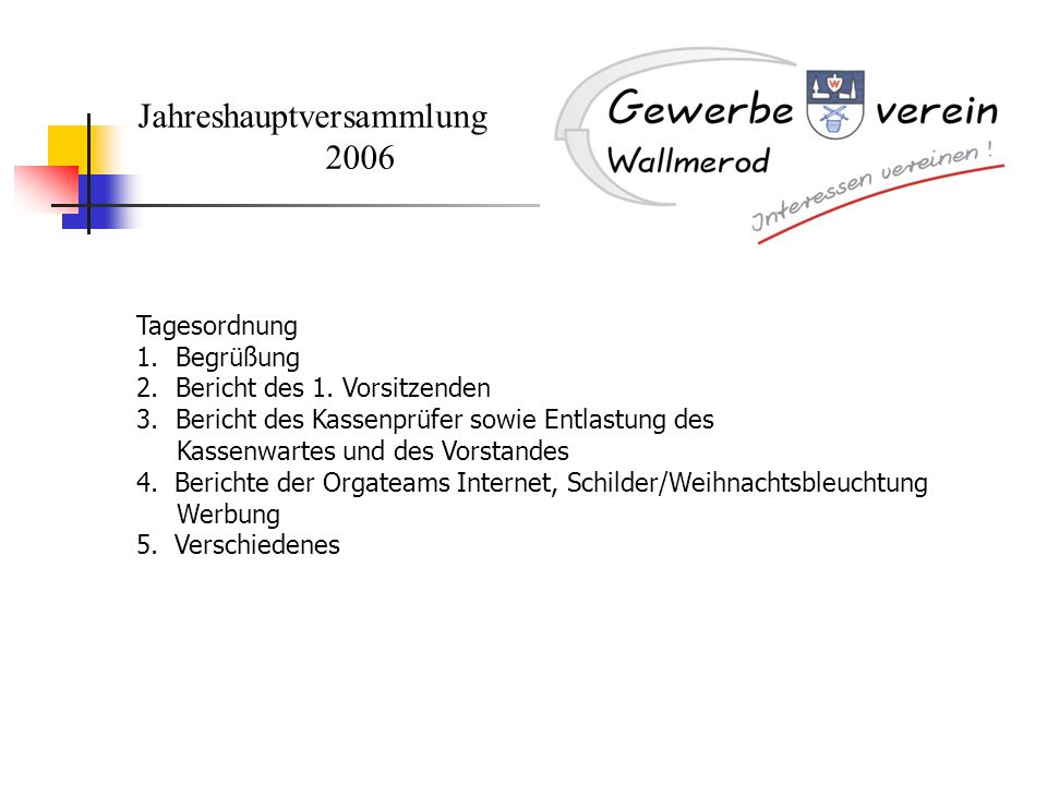 Jahreshauptversammlung