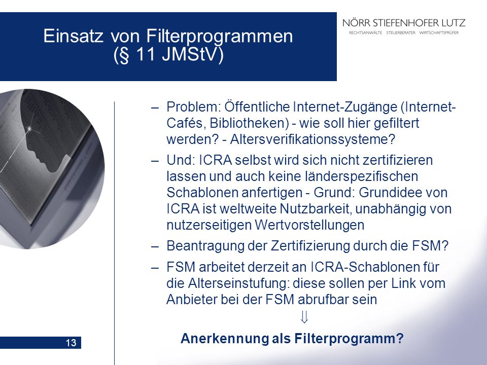 Einsatz von Filterprogrammen (§ 11 JMStV)