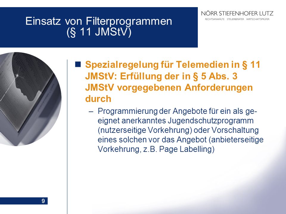 Einsatz von Filterprogrammen (§ 11 JMStV)
