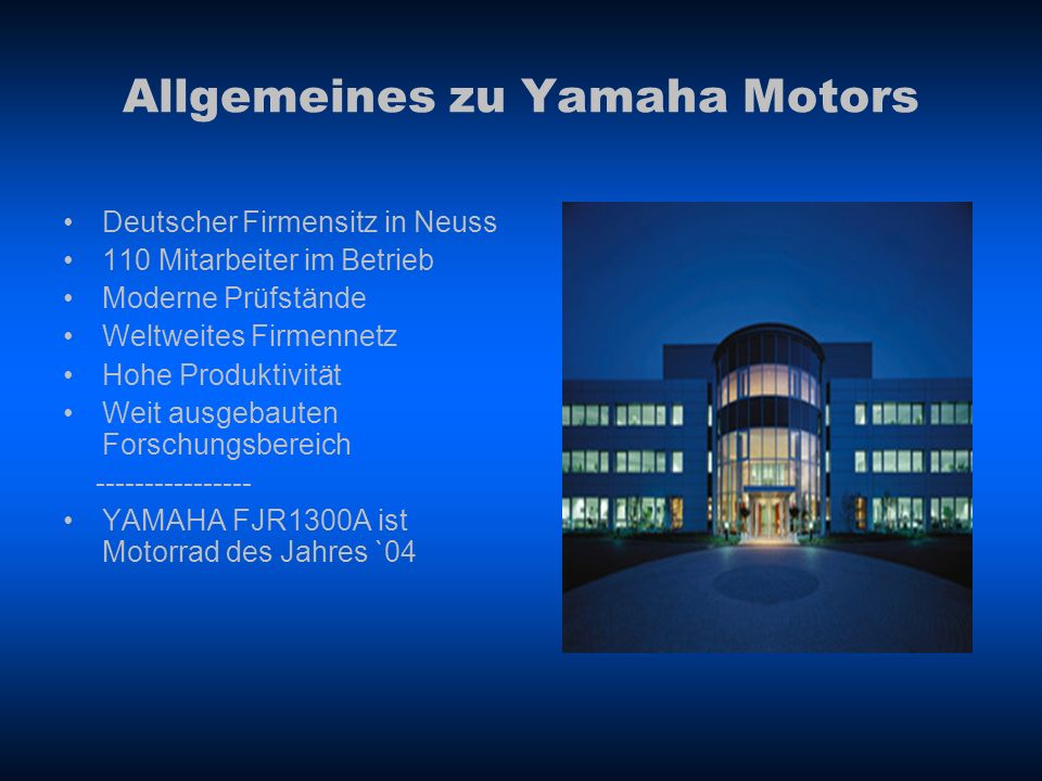 Allgemeines zu Yamaha Motors