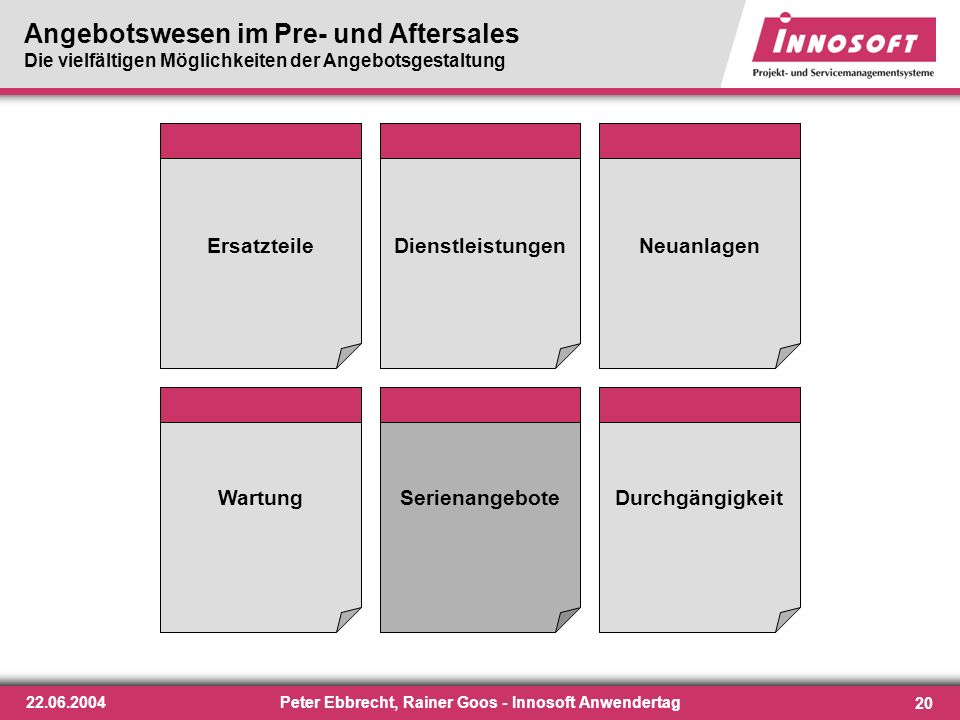Peter Ebbrecht, Rainer Goos - Innosoft Anwendertag