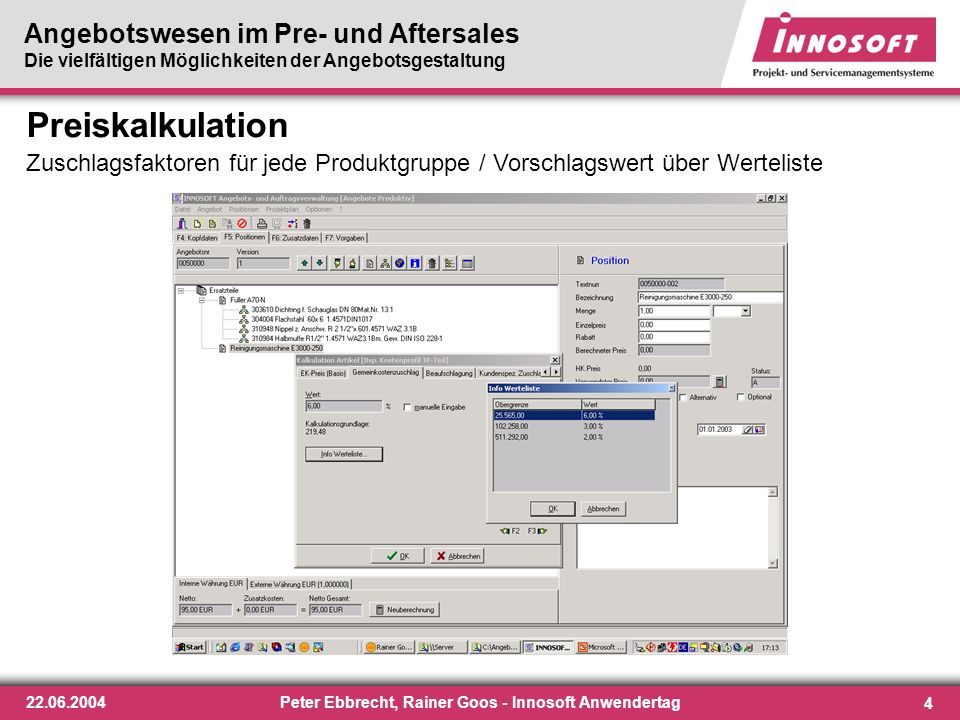 Peter Ebbrecht, Rainer Goos - Innosoft Anwendertag