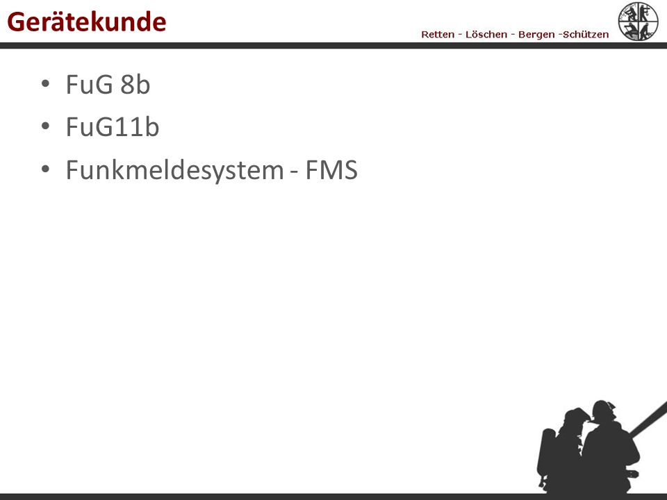 Gerätekunde FuG 8b FuG11b Funkmeldesystem - FMS