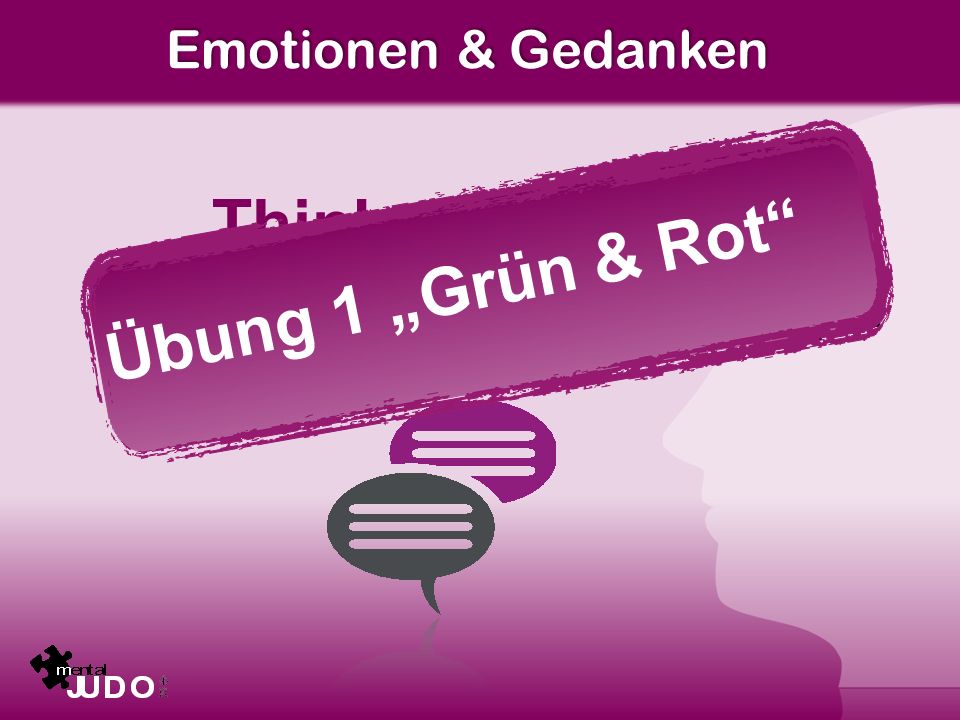 Think positive. Übung 1 „Grün & Rot Erfolg beginnt im Kopf.