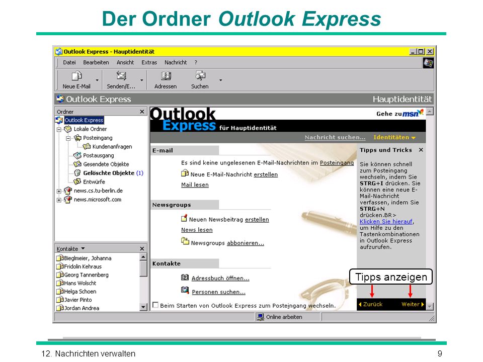 Der Ordner Outlook Express