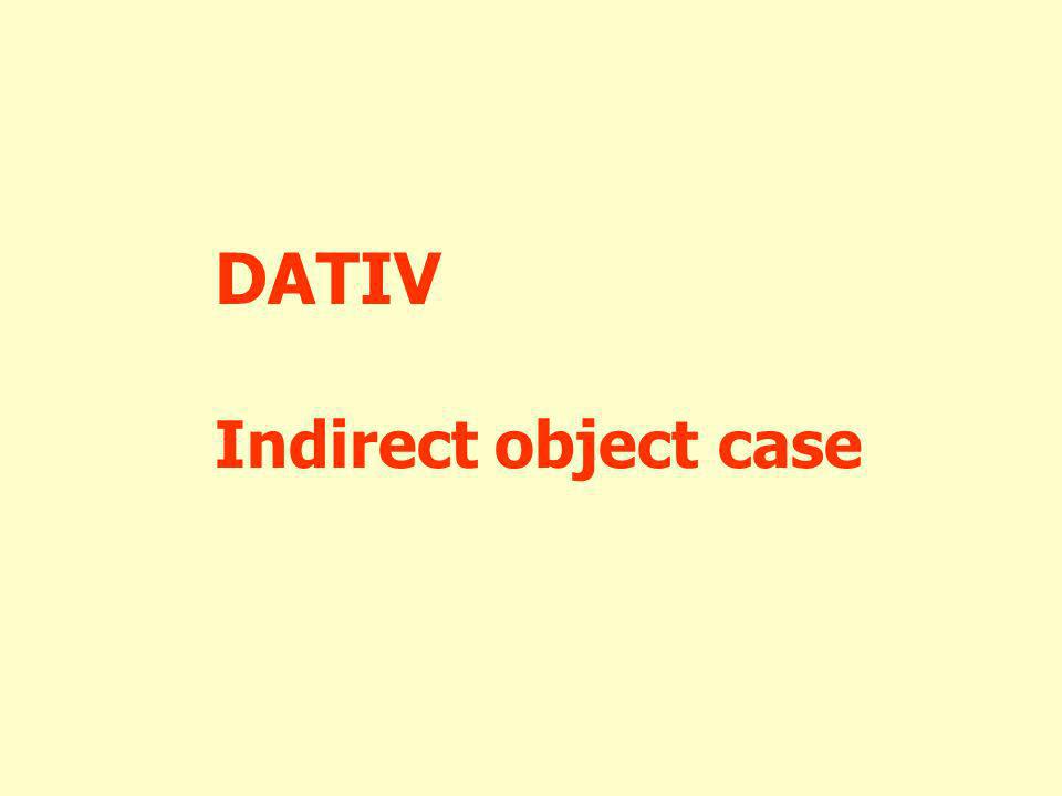 DATIV Indirect object case