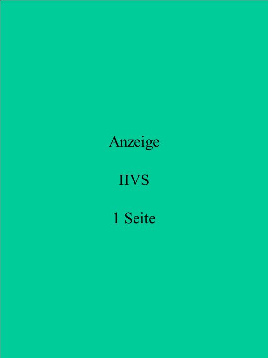 Anzeige IIVS 1 Seite