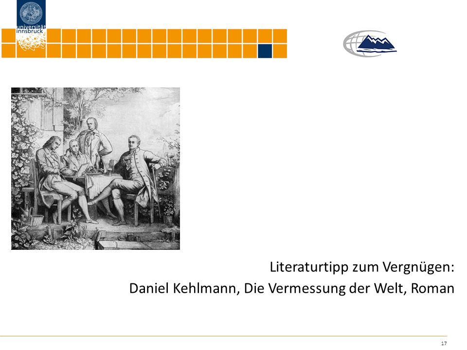 Literaturtipp zum Vergnügen: Daniel Kehlmann, Die Vermessung der Welt, Roman